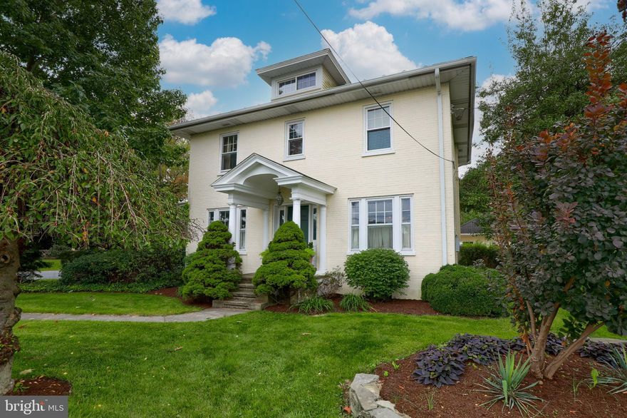 Stately 2.5 story is centrally located with quick access to major highways, schools, shopping, parks and restaurants. Tastefully updated interior features remodeled kitchen with granite counters, ceramic tile backsplash and stainless-steel appliances. Thoughtfully preserved original trim and finishes add tons of character and charm. Beautiful chestnut floors, glass french doorway, doorway pediment heads, and much more. Second floor offers a nicely remodeled bathroom with slate surround tub/shower, 4 spacious bedrooms and access to the finished third floor that can serve as a fifth bedroom or additional living or storage space. Outside features a shaded side porch and rear deck leading to a fenced in rear yard with private, mature landscaping. Oversized detached garage provides plenty of additional storage for vehicle and lawn equipment. Major recent updates include newer roof and energy efficient geothermal HVAC system that leads to great savings on heating and cooling expenses.