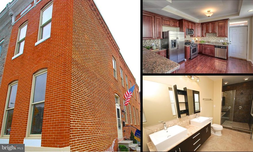 STUNNING END OF GROUP ROW HOME JUST A FEW BLOCKS AWAY FROM PATTERSON PARK. LARGE PARKING PAD & COMPLETELY RENOVATED. 3 BEDRMS, 3.5 BATHS, GRANITE, STAINLESS STEEL, HARDWOOD FLRS & A FULLY FINISHED BASEMENT. MASTER BATH W/ DUAL VANITIES & LARGE DESIGNER SHOWER . OVER 7 YEARS LEFT ON A TEN YEAR HISTORIC TAX CREDIT SAVES $$$. $1952 FOR TAXES W/ CREDIT FOR 2015 TO 2016!