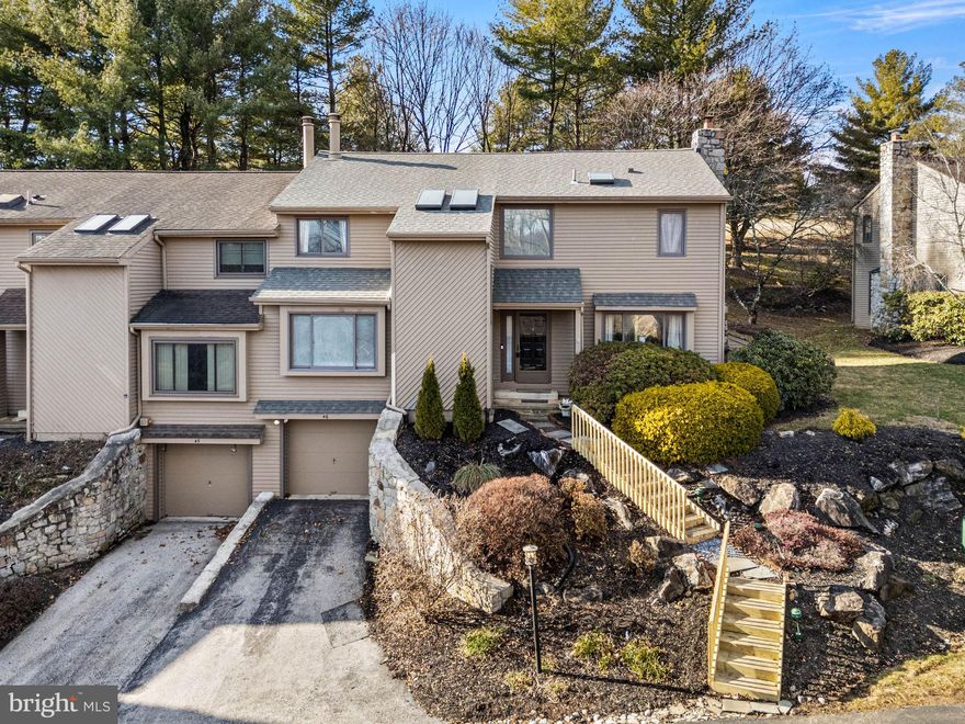 Rarely offered corner townhome in Runnymeade Farms! Modern updates from top to bottom in this sundrenched, move in ready showpiece. Enter through an inviting foyer with vaulted ceilings and ample closet space. Head westerly for a bonus room/library/office with wood burning fireplace and wet bar. Continue on to a convenient, first floor washer and dryer room leading to a kitchen anyone would be proud to cook in! Featuring custom sage cabinetry, white Quartz counters and backsplash , stainless steel appliances an oversized matte black sink, vaulted ceilings and ever warming skylights. More vaulted ceilings in your dining room, with access to the back deck. Head over to the family room with a ton of large windows, another wood burning fireplace and bonus entry way to the back deck. Outside you'll enjoy peace and quiet on said deck with ample room to entertain and unwind. Back inside and on the 2nd level greats you with an open lounge, great for hanging with a good book or playing games with the fam. The primary en suite bedroom provides plenty of space with a stunning accent wall and large, freshly updated bathroom. 2 nicely sized additional bedrooms and a full hall bath round out this level. A HUGE basement with shelving for days and high ceilings provide plenty of space for storage, a gym or even an opportunity for new owners to  finish off. The roof and skylights (2023),  hvac (2020) and water heater (2022) are new(er), and should offer years of uninterrupted service. While the 1st level floors and front wooden walkway are all new 2025. Truly a move in ready delight. Tours begin 1/15