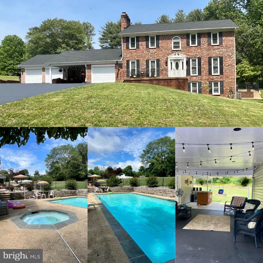 BEAUTIFUL COLONIAL IN THE CHANEY STATION SUB DIVISION. CONVENIENT TO CHESAPEAKE BEACH, & BELTWAY. GREAT SCHOOL, BEAUTIFUL NEIGHBORHOOD WITH NO HOA!!!  1.39 ACRE LOT, FENCED IN IN-GROUND POOL & HOT TUB!!  SUN ROOM WITH NEW MITSUBISHI HEAT/AC UNIT OVERLOOKS BEAUTIFUL BACK YARD & POOL/HOT TUB, 3 GARAGE SPACES, BREEZE WAY, NEW ROOF NEW HOT WATER HEATER, SS  APPLIANCES, GRANIT COUNTERS TOPS. ALL NEW HUNTER CEILING FANS. CREEK RUN WITHIN PROPERTY LINES. PRIVATE ACESS TO TWIN SHIELDS SOCCER FIELDS. MUST SEE!!!!