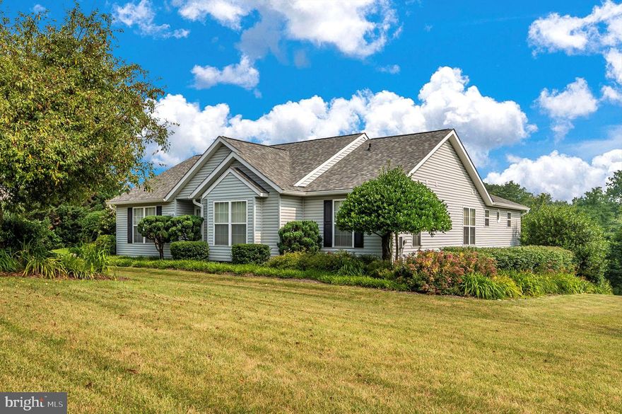 Private  one level living, Open floor plan, living kitchen dining and step down room that walks out to large deck overlooking beautifully landscaped yard backed by trees.  Four first floor bedrooms. Master bath has 2 complete areas for each person. One with shower, separate water closets and two vanities. One garden tub.  Off the master is  a room for nursery or office, or another bedroom. All bedrooms are good size.  Lower level game room or man cave.
Landscaped acre that backs to trees for a very private outdoor living. Composite deck  and hardscape patio for entertaining.
House is fully equipped, new generator  radon system, newer washer dryer, 2019 roof and seamless gutters
Private cul-de-sac street close to commuting routes 
You will love this open concept one level living.