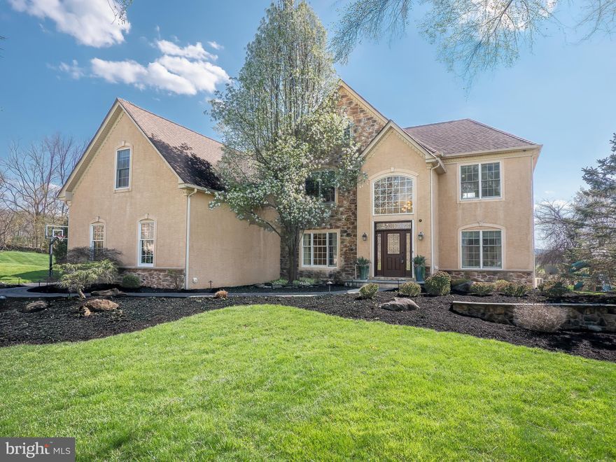 Exceptional Estate Living in Williams Township. Located within Fox Creek community, this meticulously UPGRADED 4-BEDROOM, 4.5-BATH residence offers an unparalleled blend of sophistication and modern functionality. Approached via a TREE-LINED DRIVE, the property rests on a premium 1.39-acre lot bordering protected farmland, providing a secluded, park-like estate setting with mature trees. The MAIN LEVEL is a showcase of elevated design, anchored by an impressive TWO-STORY LIVING ROOM that captures beautiful, sweeping views of the surrounding rolling hills. The adjacent EAT-IN KITCHEN is thoughtfully appointed with a spacious PANTRY and Center Island. A DEDICATED PLAYROOM, boasting a whimsical hand-painted mural and plenty of storage. A charming DUTCH DOOR connects this space back to the kitchen, offering easy visibility while keeping the room smartly enclosed. An EXECUTIVE OFFICE, Dining Room, Laundry/Mud Room that includes Built-In Lockers, as well as a Half-Bath complete this exceptional first floor. The SECOND LEVEL is highlighted by a SPECTACULAR PRIMARY SUITE with vaulted ceilings, a SHOE CLOSET, and an opulent en-suite bath offering a CHROMOTHERAPY MASSAGE TUB and a walk-in shower featuring multi-directional BODY JETS. Adjoining the suite is a private, EXPANSIVE BONUS ROOM—currently utilized as a wellness retreat—FEATURING A BUILT-IN SAUNA. THREE Additional Bedrooms complete this level. One serves as a PRIVATE SECONDARY EN-SUITE featuring a custom-tiled walk-in shower, while a beautifully updated main bath services the remaining spaces. Among these is a distinctly themed bedroom that showcases a playful firehouse mural and a CUSTOM-BUILT FIRE ENGINE BED, complete with WORKING LIGHTS and authentic accessories. ALL BEDROOMS are thoughtfully appointed with premium CALIFORNIA CLOSET SYSTEMS, ensuring effortless organization. The FULLY FINISHED LOWER LEVEL with gas fireplace, serves as a PREMIER ENTERTAINMENT VENUE. This expansive space centers around a CUSTOM-BUILT WET BAR fully outfitted with a KEGERATOR, refrigeration, and a dedicated ice maker. Connoisseurs will appreciate the PRIVATE WINE CELLAR and state-of-the-art HOME THEATRE SYSTEM, while another FULL BATH, BILLIARD ROOM, and a CUSTOM-DESIGNED CRAFT ROOM with integrated storage solutions cater to every practical need. EXTERIOR AMENITIES are designed for uncompromising outdoor living. A sprawling paver patio features a custom GAS FIRE PIT, a designated hot tub pad, an integrated outdoor sound system and landscape lighting; perfect for twilight gatherings. A WHOLE-HOUSE GENERATOR ensures continuous comfort and peace of mind. For the hobbyist, a substantial DETACHED GARAGE w/ 14ft DOOR provides secure housing for a luxury RV or marine craft, complete with an unfinished, electrified upper-level loft offering abundant storage or the perfect blank canvas for future customization.