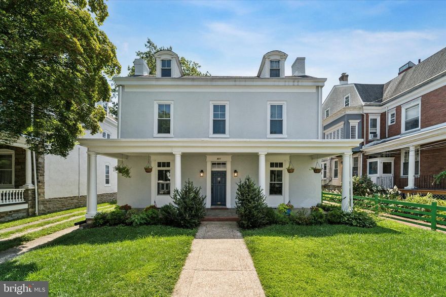 Welcome to 421 Green Ln – a stunning colonial home that perfectly blends timeless elegance with modern comfort in the highly sought-after Roxborough neighborhood of Philadelphia. Fully renovated in 2019 with a thoughtfully designed addition, this residence now offers an expansive 3,738 square feet of living space across 16 rooms—ideal for both everyday living and grand entertaining.

Step through the front door into a gracious foyer, where the formal living room sits to your right and the dining room to your left. The dining room showcases original character details, including a plaster medallion and crown molding. For added convenience, you can also enter through a beautifully designed mudroom on the side of the home, complete with abundant storage for coats, boots, and bags. From here, you’ll find access to the dining room, a stylish half bathroom with jack-and-jill entry to the family room, or the expansive chef’s kitchen.

The kitchen is a true centerpiece—offering modern finishes, premium appliances, and seamless flow into the family room at the rear of the home as well as the foyer at the front. The formal living room connects to a cozy sitting area, leading back to a first-floor office adjacent to the family room. This flexible space can easily serve as a fifth bedroom if needed.

Upstairs, the second floor hosts three spacious bedrooms and two full bathrooms, including a luxurious primary suite with a spa-like marble bathroom, with vaulted ceilings, walk-in closet, and a walk-through laundry room for ultimate convenience. The third floor features a private bedroom with its own full bath—perfect for guests, in-laws, or a live-in nanny.

Outside, enjoy beautifully landscaped front and back yards, a welcoming front porch, and a private back patio, ideal setup for summer gatherings or simply relaxing at home.

You'll never have to worry about parking again. There is a huge covered carport with room for 4 cars and there is plenty of room for 2 or more cars in the driveway.

Blending luxury, functionality, and historic charm, 421 Green Ln is more than a house—it’s a forever home.
