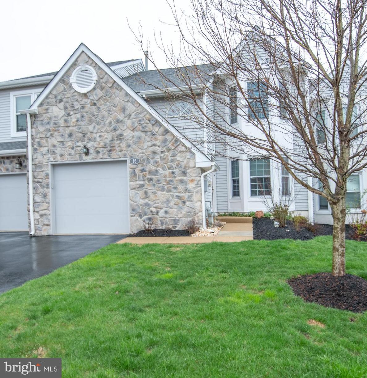 First time offered by original owner, this Turnbury model gives you an opportunity to get into Newtown Gate & put your personal touches on the home! New carpets on 1st flr, Professionally cleaned, Roof June 2014, Lennox Heating/AC May 2010, Stucco/Siding/Wood repairs & replacement May 2024 as per receipts. Two story entry w/ large coat closet, Living Room/Dining Room combination, Family Room with wood burning fireplace. Kitchen w/ large breakfast room, sliders overlooking patio.
The Powder rm & garage complete the 1st level. Huge master BR with 2 walk in closets, master bath with double sinks, linen closet, walk in shower & soaking tub. Two additional generous sized BRs, Laundry area, Hall bath & pull down stairs on 2nd Level. Please note the receipts are in the document section showing the roof, Hvac system & Stucco replacement/repairs that have been done. This home is being sold as is. This is your chance to own a Newtown Gate home and enjoy all the community has to offer which includes, tennis courts, tot lots, walking trails. Lawn maintenance & trash included in fee, guest parking right next door to home. The best part is the ability to walk to Newtown Borough to enjoy the charming restaurants & shops, not to mention all the parks, local events, Council Rock Schools & great for commuters.