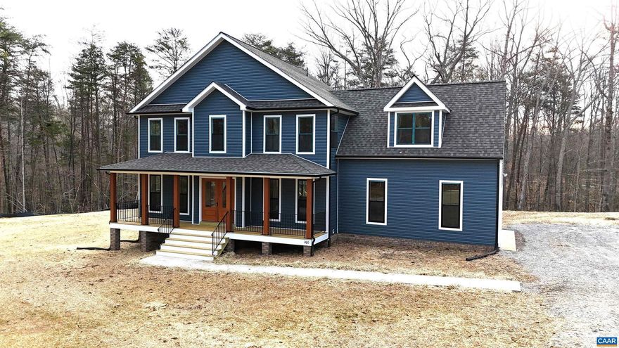 FOUNDATION IS IN! (3/23) STILL TIME TO MAKE YOUR OWN SELECTIONS!  Ask about $7,500 in Seller Paid Closing Costs! The Ross model with upgrades galore both inside and out! The welcoming front porch boasts a French door with 3/4 glass, iron porch railings, 8" stained columns, wide window trim with Colonial Barn window grids, stained columns, dormer, and a side load garage with opener. Interior upgrades include great room with extra windows, LED lights, and ceiling fan, Dining room with craftsman trim package, upgraded kitchen with stainless appliances and farmhouse sink, granite counters, 2x6 island with overhang, 2 drawer stacks and pendant lights, 36" Tier 2 cabinets, breakfast nook leading to the 10x14 deck. Laminate flooring throughout the main level. The oak stairs lead you up to the primary with ceiling fan, extra window, leading to the ensuite bath with 5' shower with glass door and transom window over shower, and double bowl vanity with wave sinks. Adult height toilets in primary and half bath, LED overhead lights in other 3 bedrooms, pull down attic stairs for storage and convenient laundry finish out the second floor. No HOA or WATER or SEWER Bills.,Granite Counter,Wood Cabinets