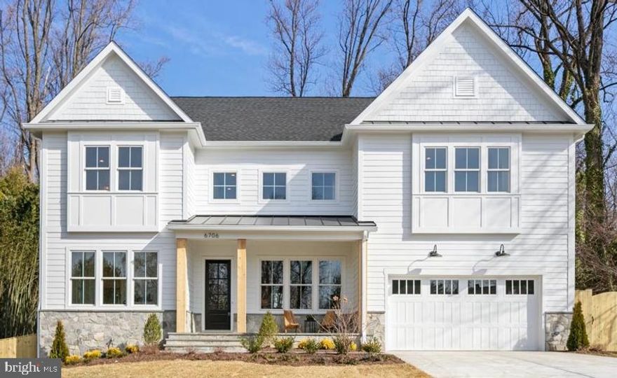 Welcome to your very own professionally designed brand new 7BR/6BA home by McLean-based, Focal Point Homes. Located at the end of a cul-de-sac, the 0.43 acre lot is a private oasis backing to parkland with a fully fenced yard for privacy.  Boasting 10-foot ceilings on the main level and windows all along the rear of the home, natural light floods the interior, highlighting the sleek design and finishes.  Entertain with ease in the gourmet kitchen featuring Thermador appliances or gather with loved ones on the covered rear porch, perfect for al fresco dining.  The second floor provides a luxurious Owners Suite with two closets, plus four additional generous bedrooms. Haycock Elementary School is a short walk away through the trails and park behind the home.  This home truly provides the best of convenience and modern luxury.  McLean / Longfellow / Haycock.