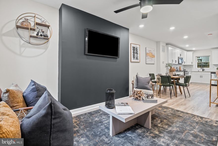 Welcome to this beautifully renovated two-bedroom, two-bath home in the heart of Pigtown. The location is a dream, within walking proximity to the University of Maryland, Baltimore School of Medicine, and a variety of shops and eateries in the Pigtown Main Street corridor. This versatile space has been thoughtfully crafted for low maintenance living with nearly all features of the home brand new. The main level offers light toned luxury vinyl plank flooring throughout, which offers a beautiful palette to craft your own touches. With an ample sized living room, dining area and sizable kitchen, this home is perfect for entertaining! The upper level comprises two bedrooms, each with access to separate fully renovated baths, with a laundry room in between. The configuration of the space offers privacy and comfort, and is ideally situated for roommates or hosting guests. The lower level is unfinished, but can be perfect for additional storage for the home. Enjoy a low maintenance outdoor space that creates a perfect oasis with a privacy fence and space to imagine outdoor gatherings and entertainment. Enjoy peace of mind with all new utilities, including electric, plumbing, and HVAC. Additionally, a recently updated roof and waterproofed basement are other key highlights to the home.  Conveniently located, this home is just 3 min car ride or 15 walk to Baltimore Ravens & Orioles Stadiums. 1.5 miles from The Inner Harbor which is Baltimore's main tourist attraction where the National Aquarium is located. 1.3 miles from CFG Arena where all major concerts are held & 1 Mile from Top Golf & Horse Shoe Casino.  Enjoy the convenience of proximity to museums, breweries, restaurants, shopping, walkable distance to many Downtown staples, additional entertainment establishments, and the ability to navigate to several major highways within minutes! Don’t miss out on this move-in-ready gem!