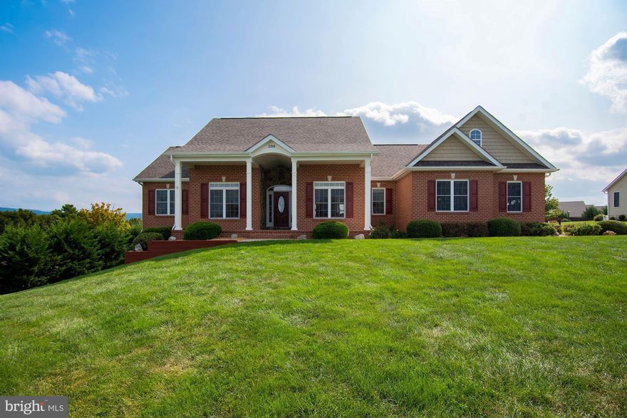 The breathtaking mountain views from the screened in back porch make this feel like a vacation home, but this beauty could be yours all year long! Enjoy the convenience of one floor living in this 4 bedroom, and 3.5 bathroom rancher. This home has been extremely well-maintained, as is evident both inside and out. Located on nearly an acre at the end of a quiet cul de sac in the beautiful Eastland community, the carefully manicured landscaping coupled with the Blue Ridge Mountain views make this home a show stopper. In the kitchen, you'll find lots of cabinet and counter space paired with stainless steel appliances, including a double wall oven. Ample parking options for your friends and family with the large paved driveway and two car, two door garage. The owners' suite contains two walk in closets, a double sink, soaking tub, and shower. The expansive basement has five full size windows, french doors that walk out to your large, fenced backyard, and has a rough-in for a bathroom. Finish out the basement for a 4500 square foot home! Great commuter location as well--only two miles from 340 and five miles from route 9. New roof, gutters and siding in 2018, plus two inches of new asphalt put down just this spring. You won't find another one like this!