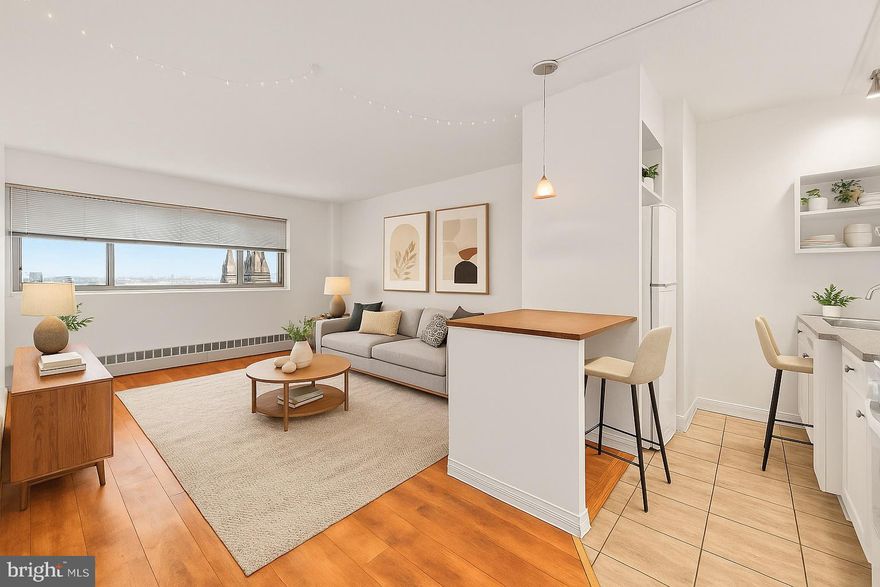 Prime Location & Stylish Living!
Beautifully appointed one-bedroom residence in RiverWest Condominiums, a full-service building with 24-hour lobby concierge. Perched on the 16th floor, this bright and inviting home features a blend of hardwood and laminate flooring, stunning south-facing city views, and a modern kitchen with sleek black granite countertops. The spacious bedroom offers excellent closet space, creating a comfortable and functional layout. The monthly condo fee includes all utilities, basic cable, building insurance, on-site maintenance, and access to a state-of-the-art fitness center. A public garage is available on-site for an additional monthly fee.
Perfectly situated, RiverWest is just minutes from University City, Trader Joe’s, Rittenhouse Square, Logan Square, 30th Street Station, Suburban Station, and all the vibrant shops, cafés, and cultural attractions Philadelphia has to offer. Residents also enjoy complimentary Wi-Fi in the business center, making this the perfect blend of convenience and comfort.
