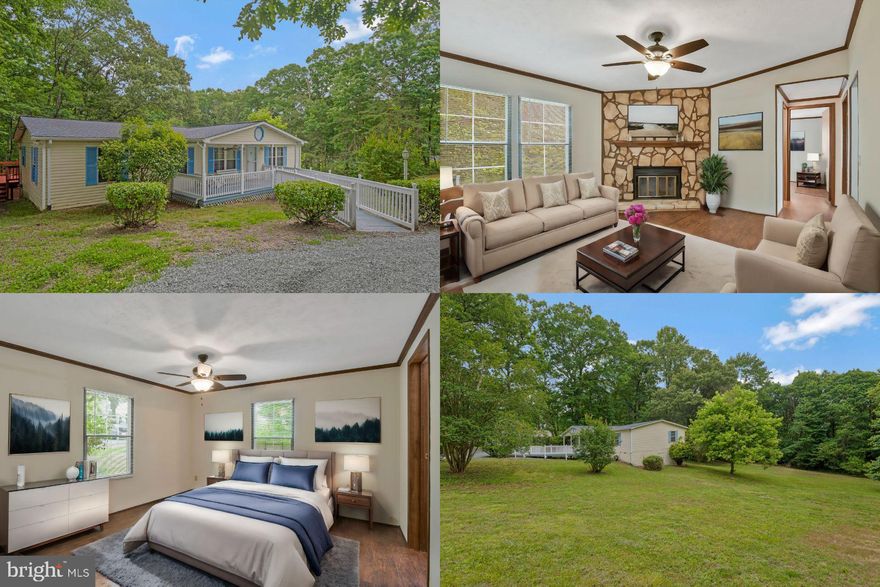 Welcome to this charming single-level home nestled on over an acre of land, offering a tranquil retreat in a convenient location. The inviting front porch provides the perfect setting to enjoy morning coffee or visit with friends. Inside, you'll find formal living and dining rooms, perfect for entertaining guests or enjoying quiet evenings at home. The kitchen features a breakfast bar and a pass-through window into the family room, which boasts a stone surround fireplace, creating a cozy ambiance for gatherings with loved ones. The spacious primary bedroom offers an ensuite bathroom for added privacy and comfort, while two additional spacious bedrooms provide versatility and space for guests or extra living space. Outside, the large back deck, partially covered, provides ample space for outdoor dining and relaxation, overlooking the expansive, cleared, tree-lined backyard. A storage shed offers convenient storage space for tools and outdoor equipment.
Located in a great area with easy access to Interstate 95, this home offers the perfect blend of rural charm and urban convenience. Don't miss out on the opportunity to make this your new home. Schedule a showing today!