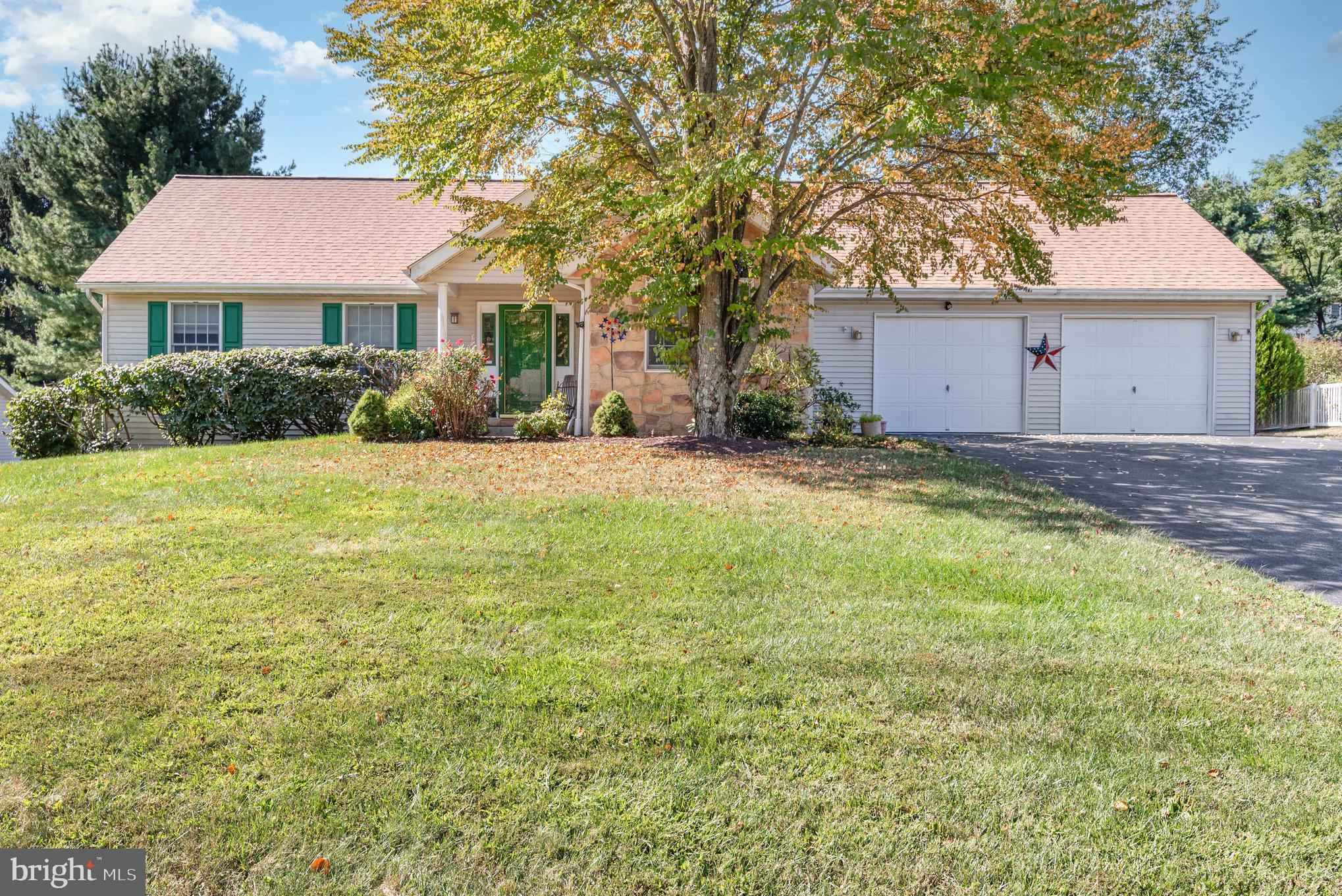 Welcome to this beautifully maintained handicap-modified ranch home, designed for ease, comfort, and style. Enjoy the convenience of one-level living with a very open floor plan, accented by soaring cathedral ceilings and skylights that fill the home with natural light. The main bedroom suite is thoughtfully equipped with a handicap-accessible shower and a generous walk-in closet. A bright family room or Four Seasons room overlooks the private backyard, leading to a spacious deck—ideal for entertaining or simply relaxing in your own outdoor retreat. The home also features an oversized two-car garage with walk-up attic access for abundant storage, plus a first-floor laundry with washer and dryer. Downstairs, the finished lower level includes a bedroom and full bath, providing flexible space for guests, family, or extended living arrangements.T his well-appointed property combines accessibility, functionality, and comfort—perfect for those seeking a thoughtfully designed ranch home with room to grow. Solar is transferrable to the next owner!