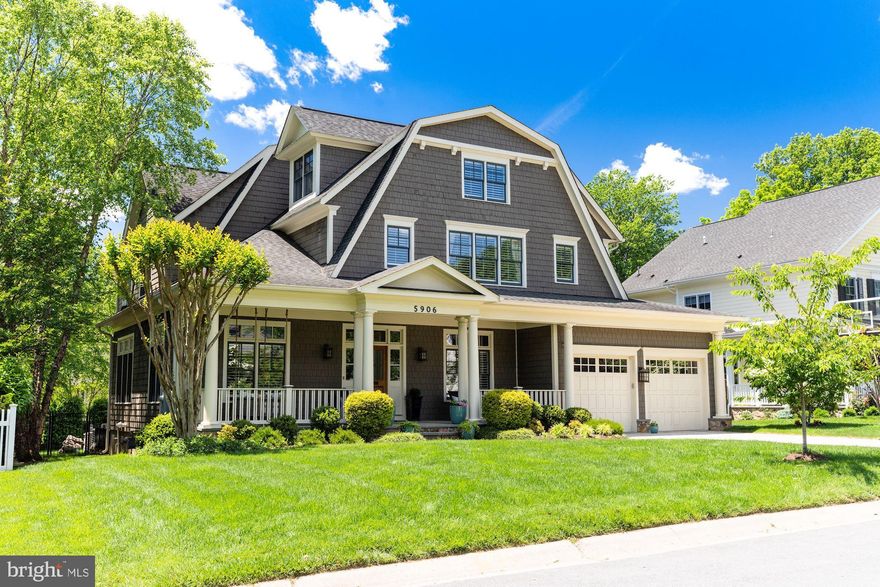Welcome to 5906 Kirby Road, situated on a beautiful quiet street lined with mature cherry blossom trees. This home is ideally located close to downtown Bethesda offering both convenience and peaceful neighborhood living. This six bedroom, five-and-a-half bathroom custom built Craftsman by Award Winning builder, Laurence Cafritz, features four finished levels perfect for entertaining and everyday living. The high quality craftsmanship of this home stands throughout the expansive 6,630 square foot floor plan. Enter this exceptional home and find an expansive Chefs Kitchen with top of the line appliances, a window wrapped family room with multiple box coffered ceiling and gas fireplace and custom built-ins. French doors from the family room open up to the sunny screened porch and outdoor stone patio with gas fire pit overlooking the fenced backyard. Other features of the main level include a formal dining room with custom milled chair rail molding, powder room, study, mudroom with built-in cubby storage and a charming living room with custom built-ins and window seat. The upper level of the home hosts the picturesque master suite with a gas fireplace, large private terrace, two walk-in closets, honed travertine bathroom with heated floors, steam shower and lovely soaking tub. Other features of the upper level include three additional bedrooms, two full bathrooms and bright laundry room with plantation shutters. The top level of the home hosts a loft space, additional bedroom, full bathroom and home office with cathedral ceilings. The lower level of the home showcases an exclusive home theater with leather reclining theater seating, oversized recreation room with walkout to the backyard, and an additional sunny bedroom and full bathroom. A wifi enabled two-car garage with notification entry via app complete this extraordinary offering. The Bethesda Metro is just 1.6 miles from the home, as well as the endless restaurants, shopping, gyms and more that downtown Bethesda has to offer. Located inside the Beltway, residents can easily access and quickly connect to all areas of the Washington DC region and three major airports. Do not miss this remarkable home in such a fabulous location!