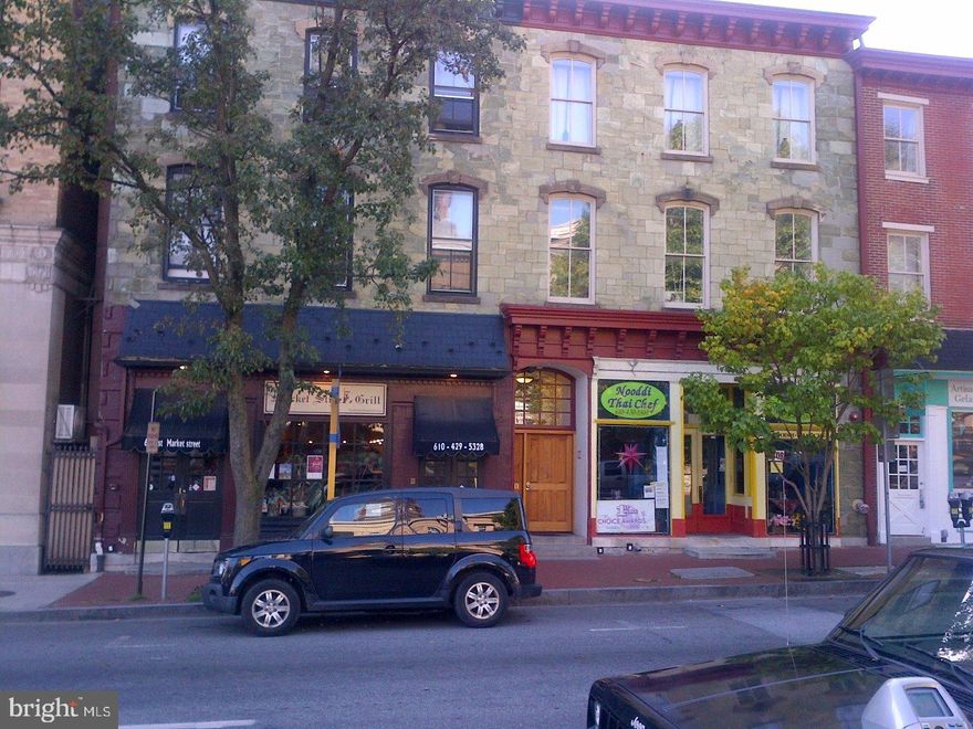 This fantastic updated second-floor, one-bedroom apartment is located directly in downtown West Chester Borough. This building features eight luxury apartments that were created in 2012. This is the original tenant, so you can imagine the length of time you can accumulate quite a bit in a one-bedroom apartment. Pictures depict the packing, and the tenant is getting ready to move next week. There is a secured entry door right on Market St. , the apartment is located second-floor front and features kitchen granite counters, stainless steel appliances, and with washer & dryer, dining area, living room, bedroom and hardwood flooring throughout.  The bedroom is open to the living room, full modern tile bath with granite vanity sink and combination tub & shower. Ten-foot-plus ceilings, three large windows facing Market Street.  This is not a student rental it would be available for move in March 10th. No smoking or vaping is allowed. The rent does not include any parking but there is parking available at $125 a month at the S. High St. bicentennial parking garage, only a few steps away.
