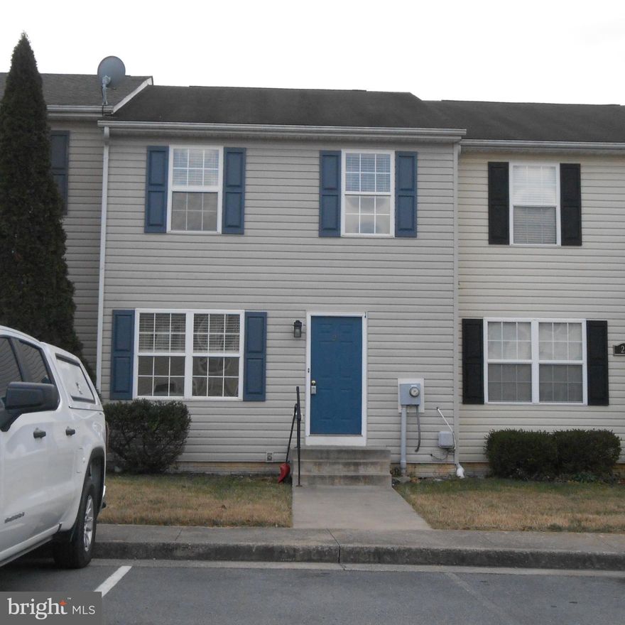Well maintained 3 bedroom, 2.5 bath town home in Bunker Hill.  Great location for commuters into  DC, VA, WV or MD.  Newly painted unit.  Large unfinished basement just waiting for your finishing touch.  Fenced back yard.  Water heater and appliances are newer.  Two assigned parking spots.  Washer and dryer included.  Main level features two living areas