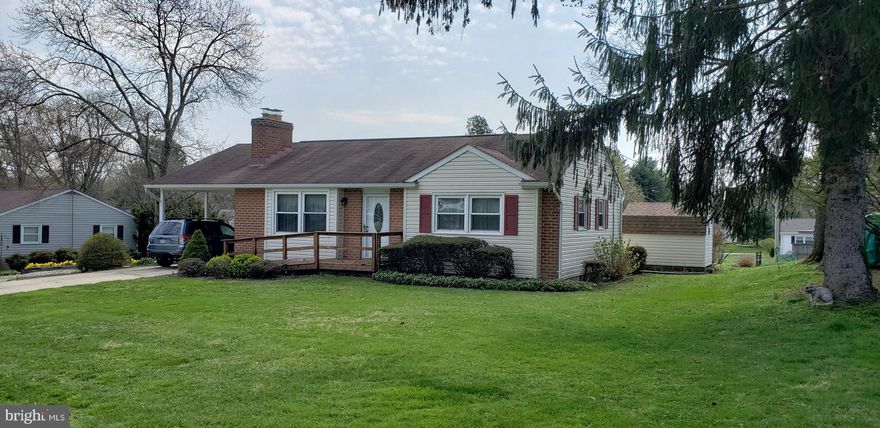 Adorable Rancher available for immediate occupancy in Bel Air.  Original Lovely Hardwood floors.  Living room with a fireplace and good natural light.  Ramp to the front door is in place and can be removed at the buyers request.  Nice size yard for entertaining.  Generous off street parking available with a 1 car carport and an additional 3 spaces.   Water and Gas service lines replaced 1 Year ago.  Great location just a short drive to 95 and minutes from downtown Bel Air.