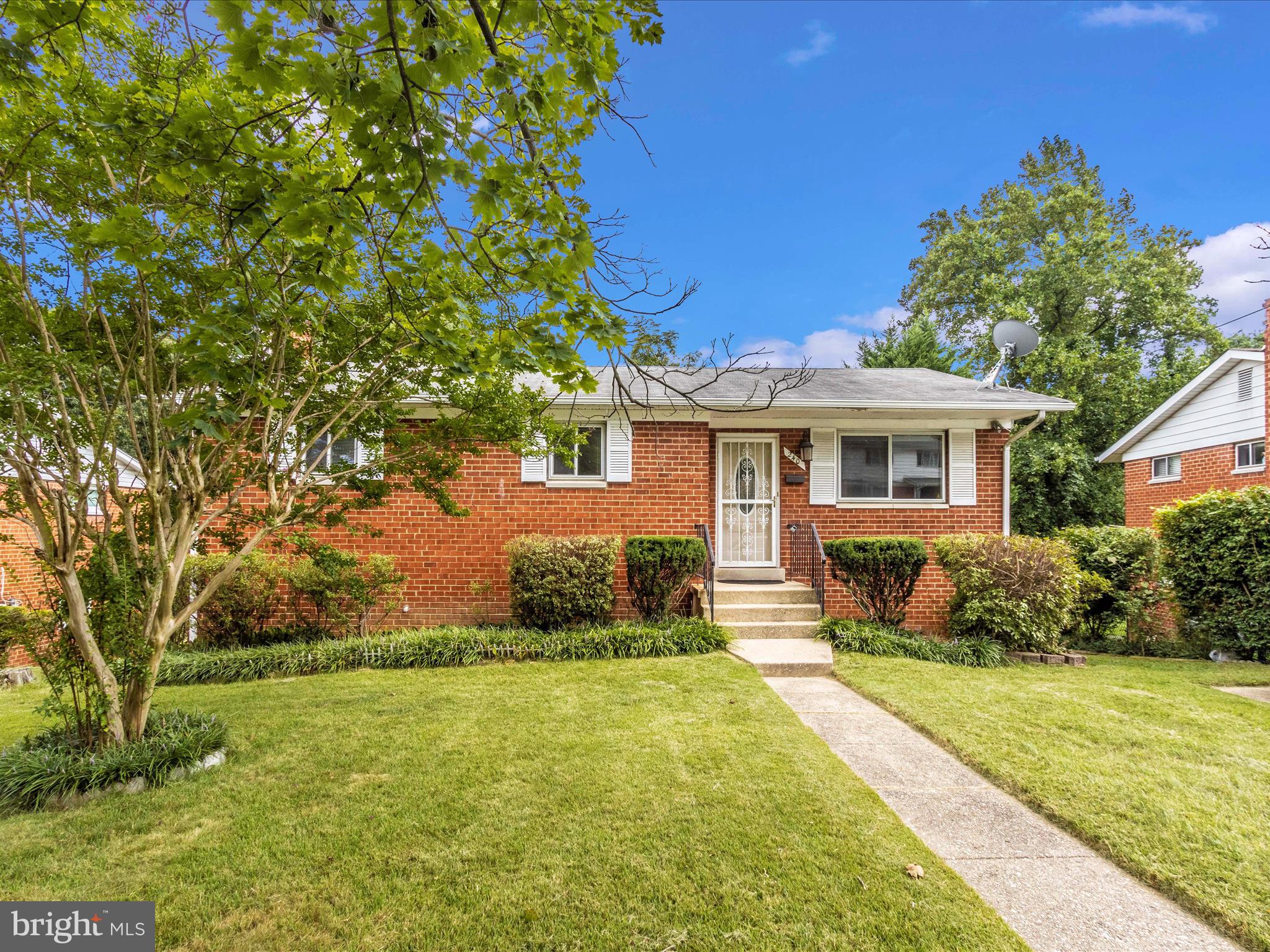 This beautiful all-brick rambler is situated in sought-after Northwood Park in Silver Spring. The main level with the original hardwood floors throughout offers 3 bedrooms; 1 full bath; a living room; a dining room and a kitchen. The lower level offers 2 additional bedrooms; a full bath; a separate laundry room, room for an in-law kitchenette, and ample storage area. This home is ready for your personal touches. The large-level, fenced backyard is an outdoor oasis with mature Asian Pear and Persimmon trees. Great Value!! This home is sold as is!