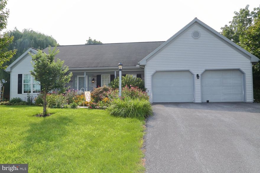 Popular one floor living in the Willows South! Great home on a .29 acre flat lot.  Not too big and not to small.  The home features a master bedroom in-suite with it's own private bath on the West side of the home and two additional bedrooms and full bath on the East side of the home with your main living area in the middle.  A nice open floor plan; the kitchen is nicely positioned at the front of the house open to the living room/dining room.  Never feel like your missing out on what's going on in the main living area of the home.   The dining room has french doors leading out to the wood deck with a retractable awning ready to roll out at the touch of a button.  Full unfinished basement for storage.  The home's roof is newer,  The water heater less than 2 years old.  It has a whole home humidifier.  Don't miss it.  Call today and schedule a showing.