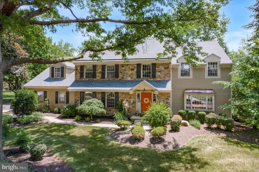 Welcome to the luxury enclave of Governors Estates in Blue Bell!  Rare opportunity to purchase in this highly sought after neighborhood, located in Wissahickon School District.  Originally named The Manor House, this home sits on close to 1.5 acres with 5,000+ square feet of living space, and is a meticulously maintained colonial home that features 5 bedrooms & 3.5 baths. The professionally landscaped grounds give the home an established, classic beauty that is hard to find.  The best feature by far is the in-ground pool which provides the perfect space for you to entertain family and friends on hot summer days.  After admiring the refined stone facade, walk through the front door to be amazed by the two-story, oversized foyer.  The spacious colonial layout gives so much flexibility for how to use the space to best suit your family’s modern lifestyle. All of the rooms on the main level are oversized. The dining room has more than enough space to host large extended family dinners.  The kitchen has a great chef’s layout with center island, space for a table, separate coffee bar, large pantry, and French doors leading to the back deck and pool area.  Adjacent to the kitchen is the main living room, featuring a stone fireplace, built-in bookshelves, crown molding, recessed lighting, and huge windows overlooking the serene backyard and pool area.  The pool area is tastefully fenced, providing safety and and a sense of space for the entertainment area. However, there is plenty of additional yard space beyond the fence,  for children and furry friends to play. Mature trees are perfectly placed to create cool shady retreats throughout the yard. Behind the kitchen sits a convenient laundry and mud room off of the garage, with a back staircase leading straight up to the Junior Suite. There is also a separate entrance to the backyard, so this could be a great setup for an in-law suite or Au Pair suite, because of the privacy it gives.  Upstairs you will find the Owner’s Suite with a spacious attached bathroom that features separate dual vanities, large soaking tub, and beautiful vaulted ceilings.  At the opposite end of the house, you’ll find the aforementioned Junior Suite, with it’s own attached bathroom and separate staircase.  There are 3 additional (large) bedrooms that share a hall bathroom.  Still want more living space?  Head downstairs to the finished basement with plenty of room for both a second family room as well as a playroom/game room, plus lots of additional storage with built in shelves.   Some major components of the home have already been updated for you!  Brand New Roof (2022), New Upstairs Zone A/C (2021), New Upstairs Zone Heater (2024), New Downstairs Zone Heater (2023).  This allows you to use your budget and your creativity to design some fun upgrades.  With some easy-to-manage updates (paint, flooring, light fixtures), you could quickly transform it into the most stylish home on the block.  Or, take advantage of this homes neutral backdrop and move right in, adding your design touches over time. The garage is an oversized 2-car garage, so you can park both cars and still have storage space in the front and sides.  Between the garage, the basement, and the many large closets throughout, you will never run out of storage in this home.  Seize this opportunity to own a home in Governors Estates…convenient to all of the area’s amenities, while still being the private & peaceful retreat you desire.  Showings begin July 12th, but be sure to schedule your appointment now to ensure a private viewing of this exceptional property.