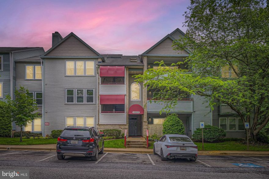 Welcome to 3307 Sir Thomas Drive. A Serene, Top-Floor Retreat in The Vineyards! 
Step into this beautifully maintained 2-bedroom, 1-bath condo nestled on the third floor of the sought-after Vineyards community. Brimming with charm , this light-filled unit offers the perfect blend of comfort, convenience, and low-maintenance living. Inside, you’ll be greeted by stunning hardwood floors, soaring vaulted ceilings, and recessed lighting that enhance the open-concept layout. The spacious living room features a cozy fireplace—ideal for relaxing evenings—and flows seamlessly into the dining area and kitchen, making it a great space for entertaining.
The open kitchen offers ample cabinetry, just off the main living space. Both bedrooms are generously sized and full of light. Additional highlights include a newer HVAC system, in-unit stackable washer and dryer, and walk in closet for the primary suite.
Community amenities include a clubhouse, fitness center, and outdoor pool—plus plenty of guest parking. Conveniently located near Route 29, ICC, I-95, and I-270, with easy access to the FDA, University of Maryland, NASA, and shopping, dining, and outdoor recreation at Fairland and Maydale parks.
Don’t miss your chance to own this top-floor gem—schedule your private showing today!