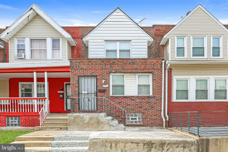 Welcome to this inviting 3-bedroom, 1-bathroom walk-up style townhome in Philadelphia. With its classic brick exterior and thoughtful interior details, this home combines charm, comfort, and convenience. Step inside to a cozy living room featuring plush carpet underfoot and elegant tray ceiling accents that add character and warmth. Just beyond, the eat-in kitchen provides flexibility, whether you prefer a dedicated dining area or additional living space. A breakfast bar with counter-height seating connects the two spaces, making it perfect for entertaining or casual meals. The kitchen is outfitted with oak shaker-style cabinets, offering timeless appeal, and a window fills the space with natural light. From here, step out to your private patio and backyard, the ideal spot for summer hangouts or a quiet morning coffee. Upstairs, you’ll find three spacious bedrooms, each designed for comfort with plush carpet and ample natural light. The shared bathroom includes luxury vinyl plank flooring, a convenient tub/shower combo, and a vanity with built-in storage. This home is perfectly situated near local parks and all the charm that Philadelphia has to offer. With easy access to major commuting routes, getting to Center City, the airport, or anywhere in between is effortless. Whether you are relocating or simply looking for your next retreat, this property delivers both comfort and convenience in one package.