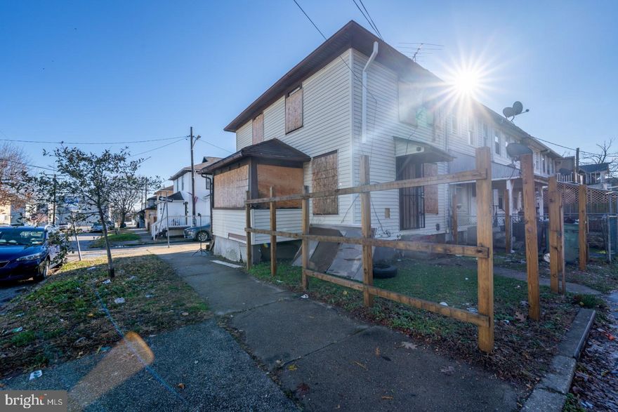 *Investor Alert* This 2 Bed / 1 Bath interior townhome in the heart of Curtis Bay offers unlimited finishing potential. ARV - $125,000. Rent Value - $1,500/mo. Can also be sold as a package with 4207 Morrison and 4118 Curtis