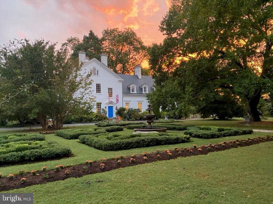 Welcome to the storied Glasgow Mansion sited elegantly across from the banks of the mighty Choptank River! Designed and constructed in 1760, this grand dame is an outstanding example of Federal architecture.  
This house has been lovingly upgraded over the past 6 years.  Showcasing  magnificent first floor parlours, a grand dining room, a beautifully restored conservatory, and a spacious kitchen, this house is the perfect entertaining house.  There are 6 bedrooms and 5 baths so plenty of room for a fortnight of visiting guests.  A detailed list of all  improvements and upgrades will be provided during escorted private showings.