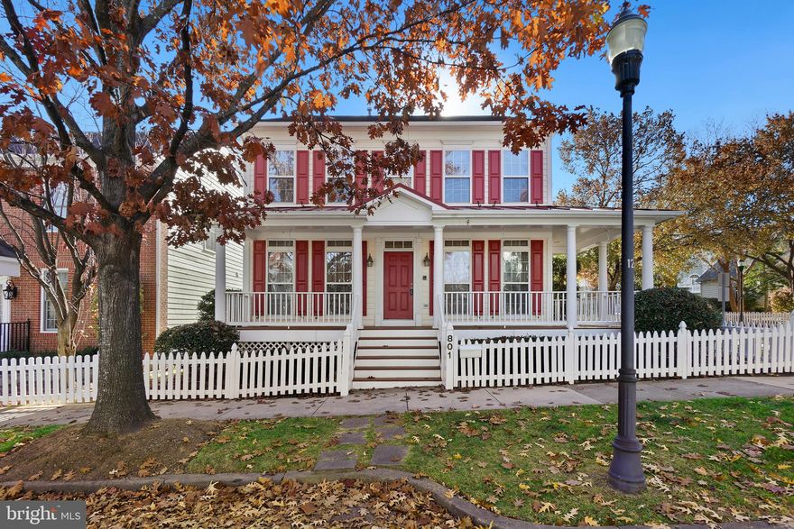 Welcome to this amazing opportunity to purchase a former  Model home. Features include upgrades and custom decorator touches throughout, gleaming hardwood floors with an abundance of natural lighting and  designer window treatments. This beautiful corner lot is professionally landscaped with a wrap-around front porch and rear brick patio off the main-level with a 2-car detached garage accessible from the rear alley. The main level features a grand foyer, living room, formal dining room, gourmet kitchen with breakfast room that opens to the family room with a cozy fireplace and a separate laundry room. The upper level features a spacious Owner's suite with 2 walk-in closets and a luxurious Owner's bath,  3 more generously-sized bedrooms and another full bath. The finished lower level features a spacious Recreation Room, exercise area, a full bath and ample storage. Conveniently located a close to the community amenities (pool, Clubhouse, playground), shopping and restaurants, this beautiful home is truly a rare find and could be your Home for the Holidays!