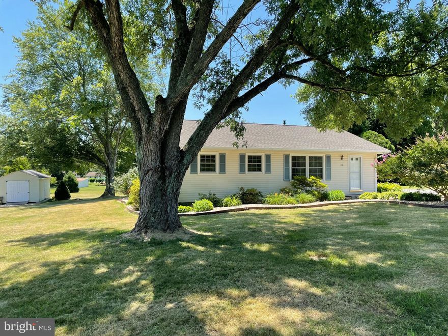 Why rent when you can buy? This affordable rancher within town limits provides you with public utilities  and amenities on a large .49 acre lot. Room to expand. Room to add a garage, outbuilding, garden or more.  If you enjoy shooting hoops, you will be thrilled to find this community has a great park area waiting for you to come play or host a party in the picnic pavilion . If you are looking for a updated home that is move in ready, this is it.  Central air and heat new roof and kitchen cabinets. Tankless water heater, new appliances and two baths ( nicely done ) make this home complete.  Outdoor space galore with just shy of 1/2 acre, fire pit, shed for all the gardening tools and mature shade trees make having outdoor gatherings a must.  All this within minutes of downtown Chestertown.