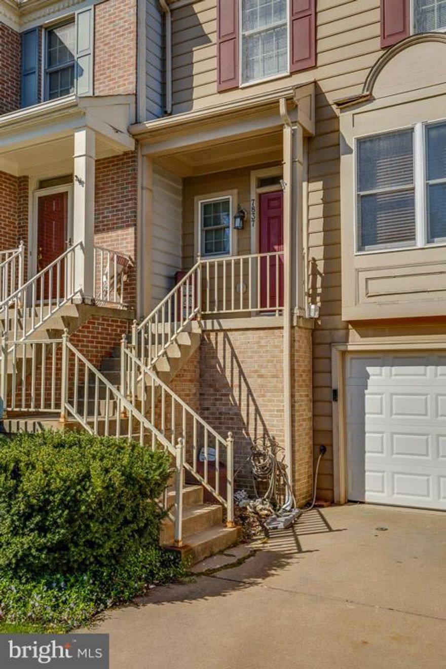 Beautiful townhouse, very well maintained- hardwoods throughout, great flow from kitchen to family room. Two master bedrooms with ample closet space, Nice private deck that backs to trees. Large basement rec space finished with built in bookcases and gas fireplace, with shared garage. Amazing location, walking score of 67, library, grocery stores, Costco and more. Great condition! Sold as-is.