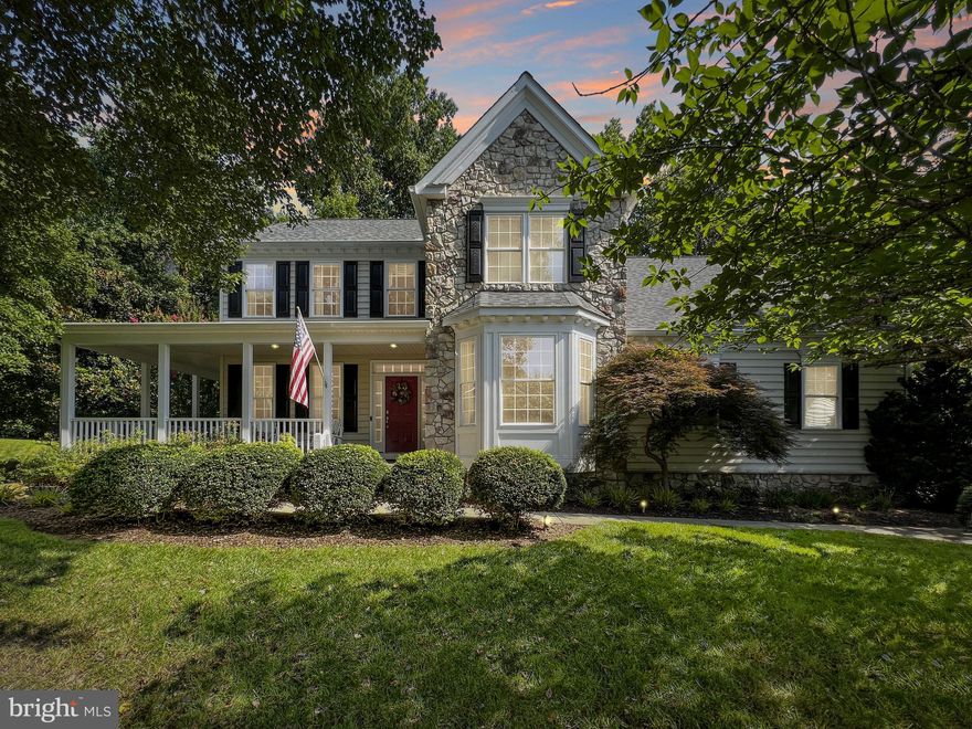 Welcome home to 1830 Foggy Bottom Court! This gorgeous Sunderleigh estate is primed and ready for its new family to start making memories. Situated on an acre in a private cut-de-sac, the professional landscaping (complete with underground irrigation system) sets the tone for what's to come inside. The grand 2 story foyer welcomes you and leads the way through the rest of the open concept living areas. The gourmet kitchen features 42in custom maple cabinetry, stainless steel appliances, granite countertops, under cabinet lighting and a 9 ft island among other upgrades. Breakfast/morning room with huge windows overlooking private treed backyard.  Main level has one of two laundry rooms in the house.
Primary suite features a sitting area with marble hearth gas fireplace, his and hers walk-in closets and a spa like bathroom. Lower level has sound insulation between the main floor and the finished basement which features  9ft ceilings. a custom theater room with 105 inch screen, 4K projector, 7.1 channel surround audio, pool table, gaming area, full kitchen with granite counters, maple cabinets, smooth top range with built-in microwave, French door refrigerator, and dual-drawer dishwashers.  possible 5 bedroom, and  2nd laundry.  The separate entrance could easily lend this space to an in-law suite or au-pair apartment. Outside, the Trex deck leads the way to Vanguard spa and also a large storage shed. Other updates and upgrades around the property include: New 50-year roof shingles, oversized 6" gutters, and gutter guards.  Stone facade with bay window and 8-feet-deep wrap-around Trex front porch, maintenance-free Fypon millwork, 2-car side-entry garage and friends' entrance from driveway into large mudroom/laundry room with drop zone, coat closet, front-load washer/dryer, Corian countertop, built-in stainless steel utility sink, and maple cabinets. House has 350 amp electrical service, whole-house humidifier, and high efficiency water softener. Excellent location with easy commute to DC, Annapolis, Andrews AFB, Pax River Naval Air Station, and so much more.