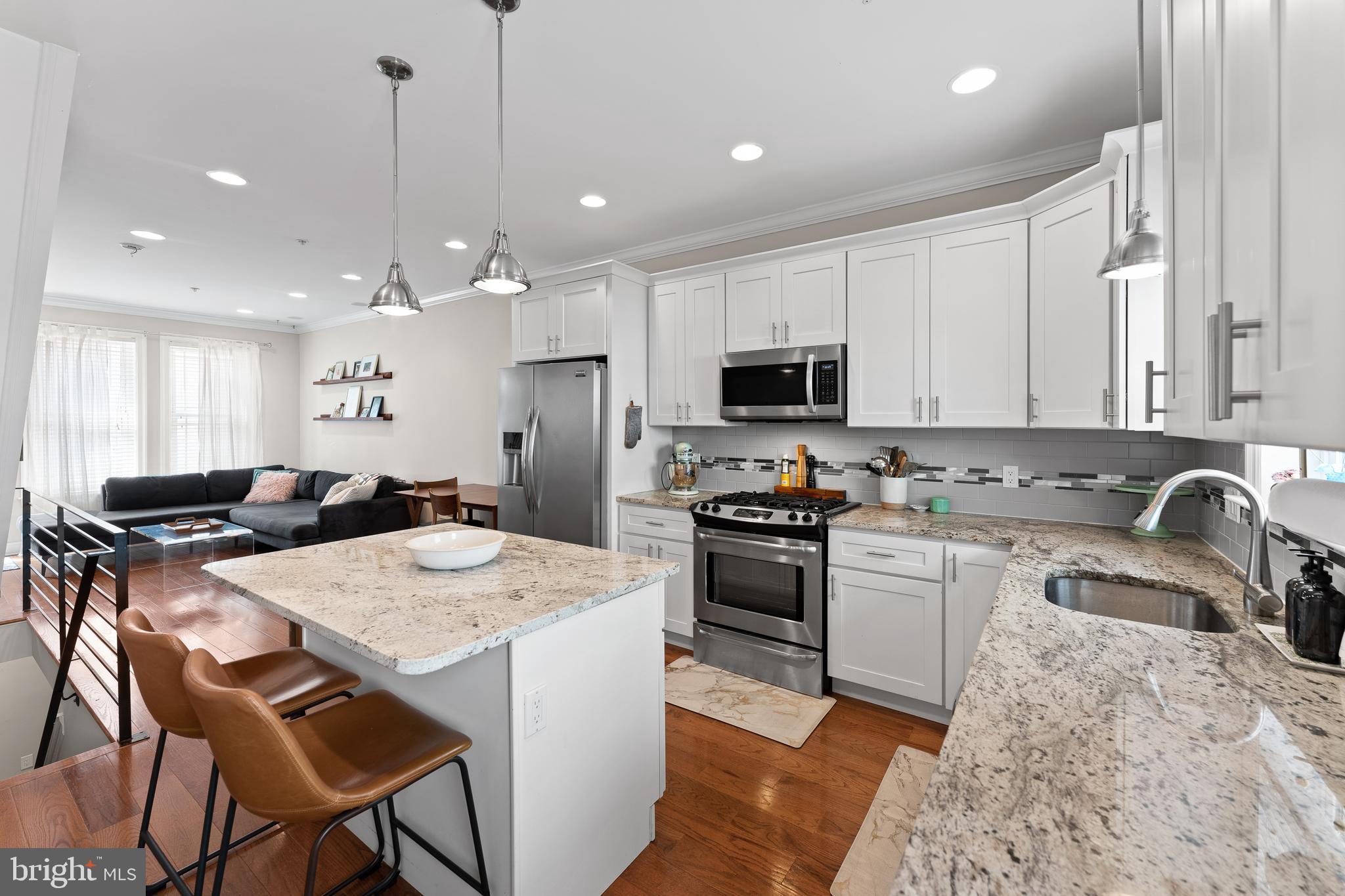 Welcome home to 713 Mercy Street! This 3-bedroom, 2.5-bathroom town home is located in the vibrant neighborhood of East Passyunk. As you walk in the front door you’re greeted by an open concept living and dining room that leads right into the kitchen with a center island. It's the perfect space to prepare meals while hosting family and friends. Moving to the second floor, you'll find two well-appointed bedrooms and a full hall bath, making it an ideal layout for a growing family or guests. Laundry convenience is just steps away on the same floor. Ascending to the third floor, you'll discover the luxurious primary bedroom suite, complete with a large closet and stunning en-suite bathroom featuring dual vanities. This private retreat offers a tranquil escape from the hustle and bustle of city life. The finished basement includes a powder room, providing an additional living area that can be customized to suit your needs, whether it be a home office, entertainment space, or a cozy den. Step outside to the spacious fenced backyard, an oasis for grilling, relaxation, and pets! The roof deck provides breathtaking views of the Philadelphia skyline, making it an ideal spot for entertaining, gardening, or simply enjoying the cityscape. Additionally, offers easy access to all that East Passyunk has to offer, including popular destinations like Bok Bar, Passyunk Square, and the nearby stadiums for Phillies or Eagles games. Commuting is a breeze with convenient access to 76 , 95 and the Broad Street subway. Come take a look today!