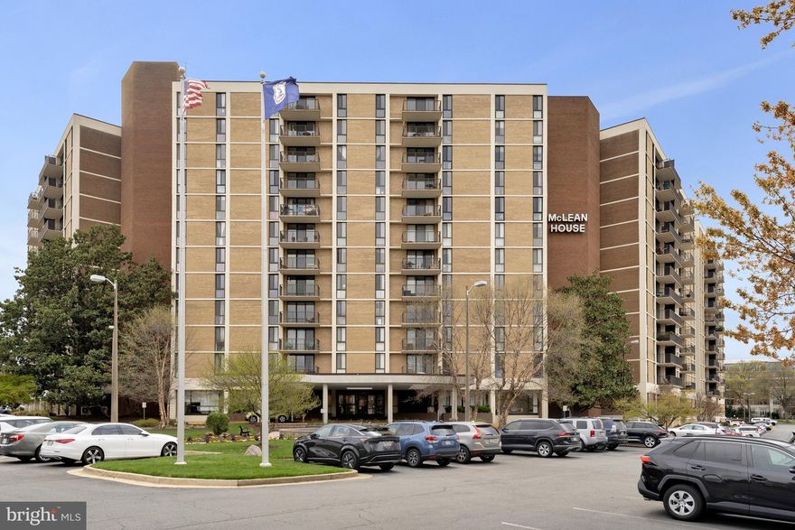 Welcome to 6800 Fleetwood Road #1013, a light-filled and stylish condo in the heart of downtown McLean. This one-bedroom, one-bathroom residence offers sweeping northwest-facing views, a private balcony, and modern updates throughout—all within the desirable McLean House community.

The interior has been freshly painted with Sherwin-Williams White Sand and features brand-new Wheat Oak SPC flooring throughout much of the unit. A bright and open living area offers access to the expansive balcony through newly updated sliding glass doors, while the dining space is framed by two floor-to-ceiling windows and an oversized light fixture.

The renovated kitchen features dark cabinetry, quartz countertops, and a full-height gray subway tile backsplash. The bathroom, also fully updated, includes a tile-surround tub/shower and vanity lighting. The spacious bedroom offers a double-door folding closet, while the foyer provides a welcoming entrance.

Additional highlights include a dedicated storage unit by the building, and convenient lot parking.

Residents of McLean House enjoy access to a pool, fitness center with sauna, tennis and basketball courts, a community room, and an on-site salon/barber. Located near shops, restaurants, the Silver Line Metro, and major commuting routes, this condo combines modern comfort with unbeatable convenience.