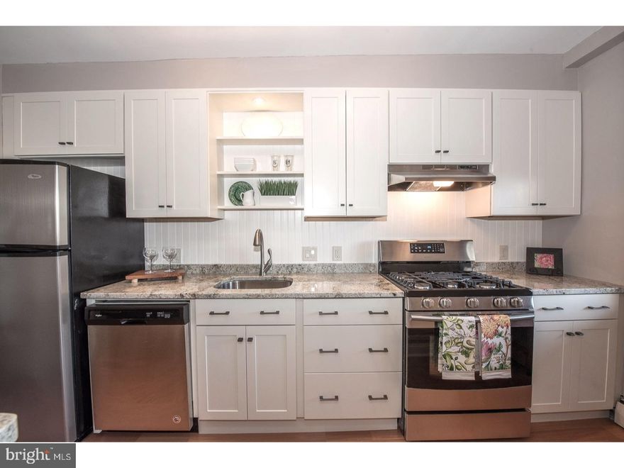 Welcome home to a beautifully renovated residence with sparkling new open kitchen that has granite countertops and new stainless steel appliances. The attentive owner has also updated the bathroom, installed hardwood floors and replaced the windows and sliding door to the spacious terrace with lovely tree top views. 191 Presidential Condominium is a full service luxury building that offers the quiet elegance of Main Line living. The monthly condo fee includes all utilities ? electric, heating, air conditioning, water, sewer, basic cable as well as a seasonal, heated swimming pool, tennis court, playground for young ones, library and community/social/entertainment room, 24/7 front desk and security staff, 24/7 in-home maintenance service, uniformed doorman, car valet, hourly shuttle service to and from the Bala Cynwyd Shopping Center, package delivery and abundant parking. There is an excellent, recently refurbished and outfitted health club that has a one-time membership fee of $250 per person for as long as you own your unit. There is a large, clean laundry room just steps from this unit. The building has plans to refurbish the common areas of the building. This building has all of the comforts of daily living, and the security of a "lock and leave" local residence. Most convenient location close to Center City, the Main Line Suburbs, King of Prussia and major highways.