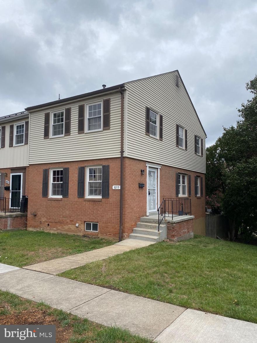 Located in the sought after Andover Heights Community in South Laurel, this lovely 3 story end unit  townhome needs a little TLC.  This home has 3 bedrooms 2 full bathrooms with a 1/2 bath in the basement. On the main floor you will find a sizable family room which leads into the dining room area. The eat in kitchen is just as spacious with lots of cabinetry, a lovely backsplash and appliances that include a stainless steel stove and built-in microwave, along with a dishwasher.  On the Upper level you will find 3 bedrooms and 2 full bathrooms. The fully finished walk out basement offers a large size recreation room and a sizable storage area,  a laundry room, and a 1/2 bath. From the lower level of this property you can step outside to enjoy the private fenced in backyard. Recent upgrades area as follows: new roof in 2020, new HVAC unit in 2020, and new water heater in 2019.      Pool fee is $210 annually HOA is $125 per Month
Please note that this property is being sold   AS-IS