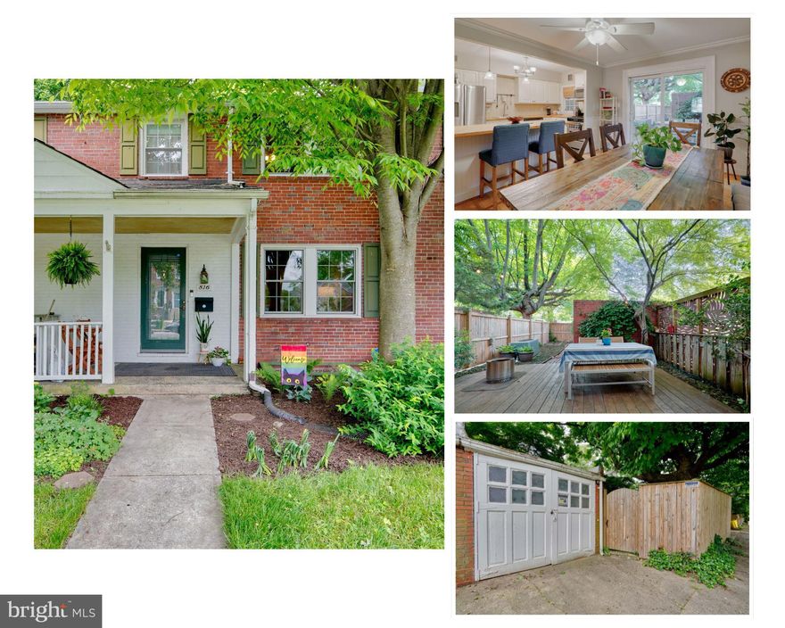 Rare opportunity to purchase a residence within Lake Walker community. This move-in ready home offers the best of 21212 living, minutes from popular restaurants and parks with a short distance to York Road. Full of character, charm and comfort with a covered front porch, hardwood floors, an open kitchen with an island and stainless steel appliances,  built-in bedroom shelves, central A/C, ceiling fans throughout and three full levels of living. This gem has a tranquil retreat with privacy fenced-in rear yard that has a tree covered deck patio - sure to be a unique highlight and a detached rear garage - ideal to store recreational equipment or possible potential to convert for EV charging! Natural gas boiler is regularly tuned , Pella replacement windows & sliding glass door, 2021 basement block window, front load washer & dryer, primary roof is approx. 9 years old, garage roof is approx. 5 years old, 2021 privacy fence and 2022 refrigerator. *The detached garage is AS-IS.