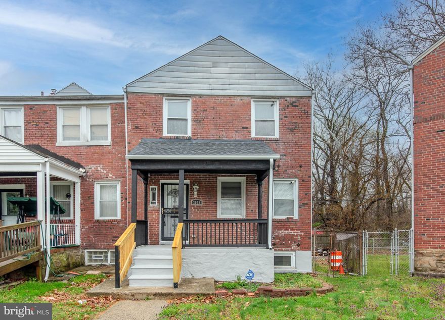 List price is Opening Bid at the Online auction to be conducted on Auctioneers website.
- Auction ends Wednesday, September 4, 2024 at 12:00PM.  ***Property includes separately deeded 1-car garage- ** Porchfront End of Group Townhome in the "Mondawmin" Neighborhood of Baltimore City includes 1,360± sqft. of above grade living space improved by 3 bedrooms and 1 full bathroom. The main level of the home includes a living room, dining room, kitchen with access to the backyard. The upper level has 3 bedrooms and 1 full bathroom. The basement is partially finished with an open space, large storage and utility room. Recent Renovation Notes per Seller: New Roof, Electrical Panel, Hot Water Heater, Furnace, A/C Unit all installed end of 2023. All of the outlets and light switches, bathroom vanity, kitchen , counters, appliances hardware and backsplash cabinets, flooring light fixtures etc are all less than 1 year old. Do not miss this great opportunity!