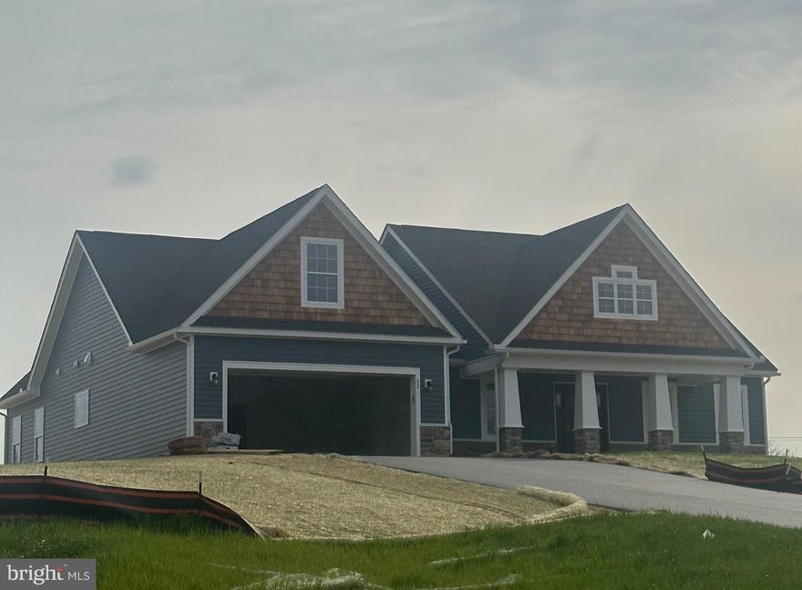 This Rancher boasts a unique floor plan in the beautiful Community of High View Estates, your own spacious 2.92 acre lot. This is the premier lot in the subdivision. This home features a front covered porch to enjoy all of the wonderful scenery. This home features 3 BR, 2 BA,, living room with cathedral ceilings, kitchen includes an island, stainless steel appliances, and granite countertops, master bedroom has vaulted ceilings and a private bathroom with a tiled shower and linen closet, & 2-car garage with opener.