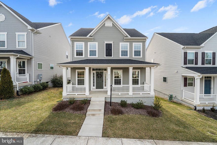 Built in 2021, this move-in-ready 3 bed/3.5 bath home in Stephens Landing blends modern finishes with easy commuter access. The main level welcomes you with high ceilings, durable LVP flooring, a separate dining room, and an open kitchen/living area featuring updated counters, an island, stainless appliances with gas cooking, and a cozy gas fireplace. Upstairs, the spacious ensuite includes a double-vanity bath and a walk-in closet, with two additional bedrooms and a full hall bath. The finished walk-out lower level adds flexible rec space plus another full bath—ideal for movie nights, guests, or a home gym. Outside, enjoy a fenced yard, brick patio, and a detached 2-car garage. Sidewalks and nearby paths make it easy to get outside, and you’re minutes to Rt 11, I-81, I-66, shopping, and schools!