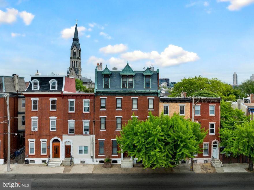 Unique opportunity to acquire the Strittmatter historic Mansion on 999 N 6th street and the rare carriage house on 1010 Randolph available in a separate offering. Constructed in 1885, this estate originally served as a private hospital founded by Dr. Isidor P. Strittmatter in 1887. The Main House, positioned on a 35-foot-wide lot, preserves its original architectural features while integrating modern conveniences. The entrance through double doors leads into a vestibule that opens to a grand foyer boasting over 12-foot ceilings, a majestic staircase, custom woodwork, and Lincrusta (pressed leather) walls with crown molding. Adjacent to the foyer is the spacious living room featuring a marble fireplace and access to the "Cupola Room" with heated floors, a restored stained glass skylight, wet bar, and French doors opening to a secluded garden. To the right of the foyer lies a private office and a formal dining room with an original mantelpiece and fireplace. The chef’s kitchen includes a marble farmhouse sink, custom cabinetry, a La Canche stove, and premium appliances, complemented by a butler's kitchen with additional amenities and garden access. The basement houses a temperature-controlled wine cellar and ample storage space. The second floor features the main suite with a walk-in closet and a modern Italian shower. Additional living spaces include a family room, home gym, and craft room, while the third floor offers two bedrooms, dressing rooms, a library, and a bathroom with heated floors. The fourth floor is versatile, with potential for four separate rooms, serviced by a modern bathroom. The garden is a tranquil retreat with a covered terrace and bocce court, leading to the Carriage House which offers parking for over three vehicles and a well-maintained two-bedroom guest house, currently leased. The Carriage House located on the rare at 1010 N Randolph St is deeded separately with the tax ID #057153900 and part of a separate offering. That property includes a 3 cars parking garage with a 2 bedrooms, 2 baths and a private backyard. The tax estimated for 2024 for 999 N 6th are $15,368.