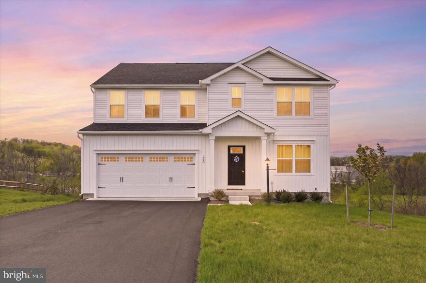 Take a look at the largest floorplan in the new community CHAMBER OVERLOOK with over 2,500 finished sq ft! This home offers a total of 5 bedrooms and 3 full bathrooms, including a convenient first- floor bedroom and full bath. NO HOA, sod on your entire lawn, and beautiful mountain views! The main level features a versatile office/ flex room, a spacious living area, and a dining area conveniently located next to a large kitchen with plenty of cabinets and a beautiful island- perfect for entertaining enjoy outdoor living on the low maintenance composite deck overlooking a nearly 1- acre lot. 
Upstairs, you'll find four bedrooms include walk-in closets and share a hall bath with a double vanity and two full bathrooms. The luxury owner's suite features a dual vanity bath and TWO walk-in closets. A loft area provides additional flexible living space and could easily be converted into another bedroom if desired. Additional highlights include a two- car attached garage, walkout basement, extra lighting package, and window treatments throughout. Only 10 minutes from I-81 and less than 30 minutes to Hagerstown and 45 minutes to Frederick

Please remove shoes upon entering or place shoe coverings that are provided.