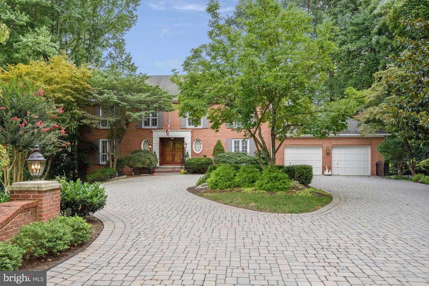 PRICE REDUCTION!! Exceptional custom built home where 4 children were raised, with LOTS of room for the entire family!  Beautifully sited at the end of a quiet  cul-de-sac, on a 1/2 acre private, flat lot, this tasteful, elegant home has been impeccably maintained and cared for.  The traditional, yet open floor plan with high ceilings and an abundance of natural light is good taste defined.  The two-story foyer is dramatic and the grand public rooms allow for grand-scale entertaining.  The beautiful circular motor court in the front allows for the parking of 10+ cars, in addition to the 2-car garage.  The private backyard has beautiful perimeter plantings, large expanse of green space and a multitude of lovely gardens.  Located in highly desirable Bradley Hills Grove and just minutes to downtown Bethesda, the Beltway and more, this is the perfect Bethesda home!  Burning Tree, Pyle & Whitman.