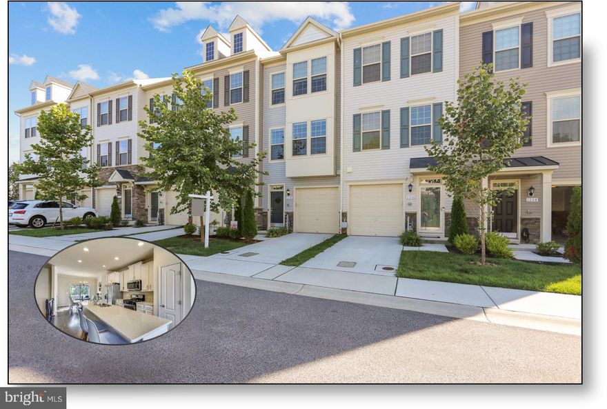 Check out the Interactive Virtual Tour and Prepare to Fall in Love!  This Gently Lived-in Home is Ready for the New Owners.  Featuring Beautiful Hardwood Floors on the Main Level.  The Stunning Center Kitchen has White Quartz Counters, White Shaker Cabinets, Gas Cooking, Stainless Steel Appliances and a Super-Sized Island.  Light Filled Living Spaces with with 10ft. Ceilings and Comfy Living Room and Dining Space Complete the Open Floorplan.  Private Composite Deck off the Dining Space Backing to Trees. The Upper Level Primary Bedroom has Two Closets, Ceiling Fan and Primary Bath featuring Dual Sinks and Tiled Shower.  The Second Bedroom has a Private Bath and Ample Closet Space. Laundry Hookup is Conveniently Located on the Upper Level.  The Lower Level Flex Space has a  Powder Room, Garage Entrance and Walk-Out Access to the Backyard.  Great Space for Family Night, Rec Room, Home Office, or use as a Third Bedroom.   This Like-New Community is Within Close Proximity to Ft. Meade, NSA, Shopping, Dining and Commuter Routes.