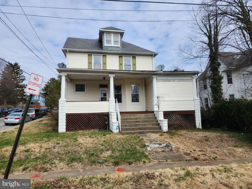 Porch front Victorian style home w/ over 2,000 sq ft of finished living space.  The main level offers a living room, separate dining room, galley style kitchen, office/den and a full bathroom.  The upper level offers 3 bedrooms and a 2nd full bathroom.  The attic is partially finished and could be used as a 4th bedroom or rec room.  The lower level is unfinished.  Rear deck off the kitchen over looks the fenced rear yard and 1 car garage/shed. Located just off RT1/Bel Air Rd.