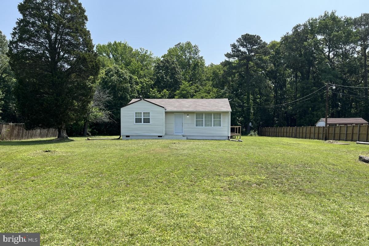 This beautiful 3 bedroom 1 bathroom home has many features to offer. This house rests on a fairly flat level ½ acre in a restful area. The following are the New items done to this house:<br>
- roof shingles <br>
- front door, door handle, lock, and exterior light <br>
- wood laminate flooring <br>
- ceiling lights <br>
- all bedroom doors and hardware <br>
- just freshly painted interior. <br>
<br>
The house has the crawl space HVAC ductwork in place, and it is a CASH sale only, since the house needs a: well pump, HVAC system, decking-rails and balusters. For those reasons it is being sold exclusively "As-Is" & "Where-Is".<br>
<br>
Come make this yours!