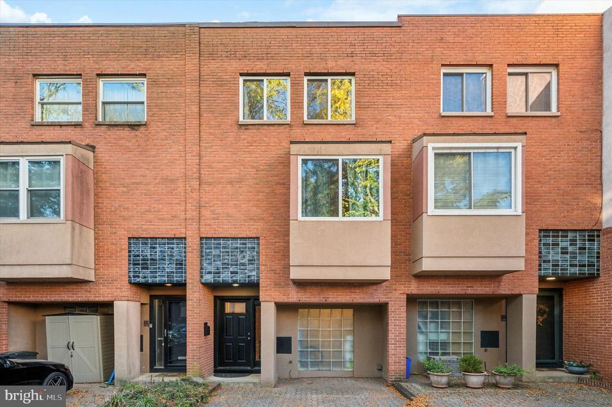 Welcome to 2821 Parrish St.  Located in the heart of Fairmount neighborhood, just a stones throw from the Art Museum and Fairmount Park, this fabulous home is the one you've been waiting for.  Tucked away off the street and with private dedicated PARKING, this home is truly unlike any others in the city.  It's quiet, serene, and since its overlooking the beautiful courtyard and far from the street, this home makes you feel like feels like suburban living, while still being centrally located in one of the most highly sought after neighborhoods in Philadelphia.
Drive up the shared driveway, making your way through the common courtyard, and park directly in front of your home. The covered landing greets you as you enter a light-filled main living floor.  The living room is amazing, with 15+ ft ceilings, oversized windows overlooking the rear paved patio, a brand new rear glass door, and a fireplace that centers the space.  A landing area a few steps above the living room is perfect for an office space, a play space, or a mud area.  A tasteful design tucks away the laundry and storage room, as well as a lovely half bath.
Ascend the stairs to the second level where you'll find a dining room adjoining the kitchen, with stainless steel appliances, granite countertops, and custom cabinetry.  There is a half wall in the dining room which allows for tons of natural light to flow from the 1st floor to the second, and vice versa.
There is a hall bath on this level, and the first bedroom overlooks the courtyard.  Ample closet space and generous dimensions make this an option for a second primary.
The 3rd level offers the primary bedroom ,with multiple closets and a newly renovated bathroom, including a brand new shower, soaking tub, and double vanity. 
All three bedrooms are generously sized; the half and hallway baths , along with the kitchen, were updated recently, and the HVAC system was also recently replaced.  That, along with the unique architectural features of this home, make it truly stand out from the rest.   With a fabulous location, a wonderful design, and all the amenities you need and want, this home has it all.  Schedule your appointment today.