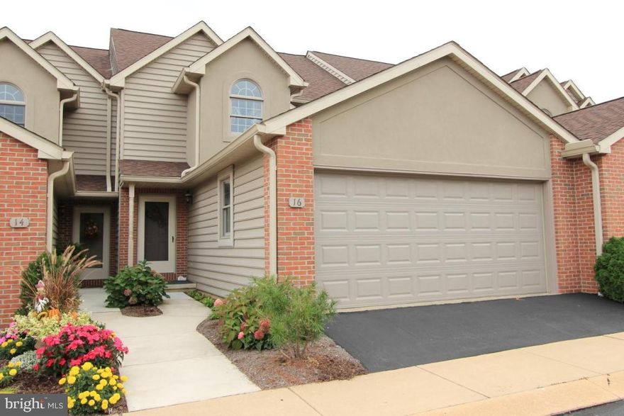 Live a carefree lifestyle within walking distance of beautiful downtown Lititz. All on one floor living with attached two car garage. Updated kitchen boasting quartz countertop, ceramic backsplash and new floor. Economical natural gas heat and water heater, water softener and all updated appliances included. Open floor plan with loft, additional 2 BR and BA on second fl. Covered rear porch. Fee includes water,sewer, trash, mow, snow &ext maint.