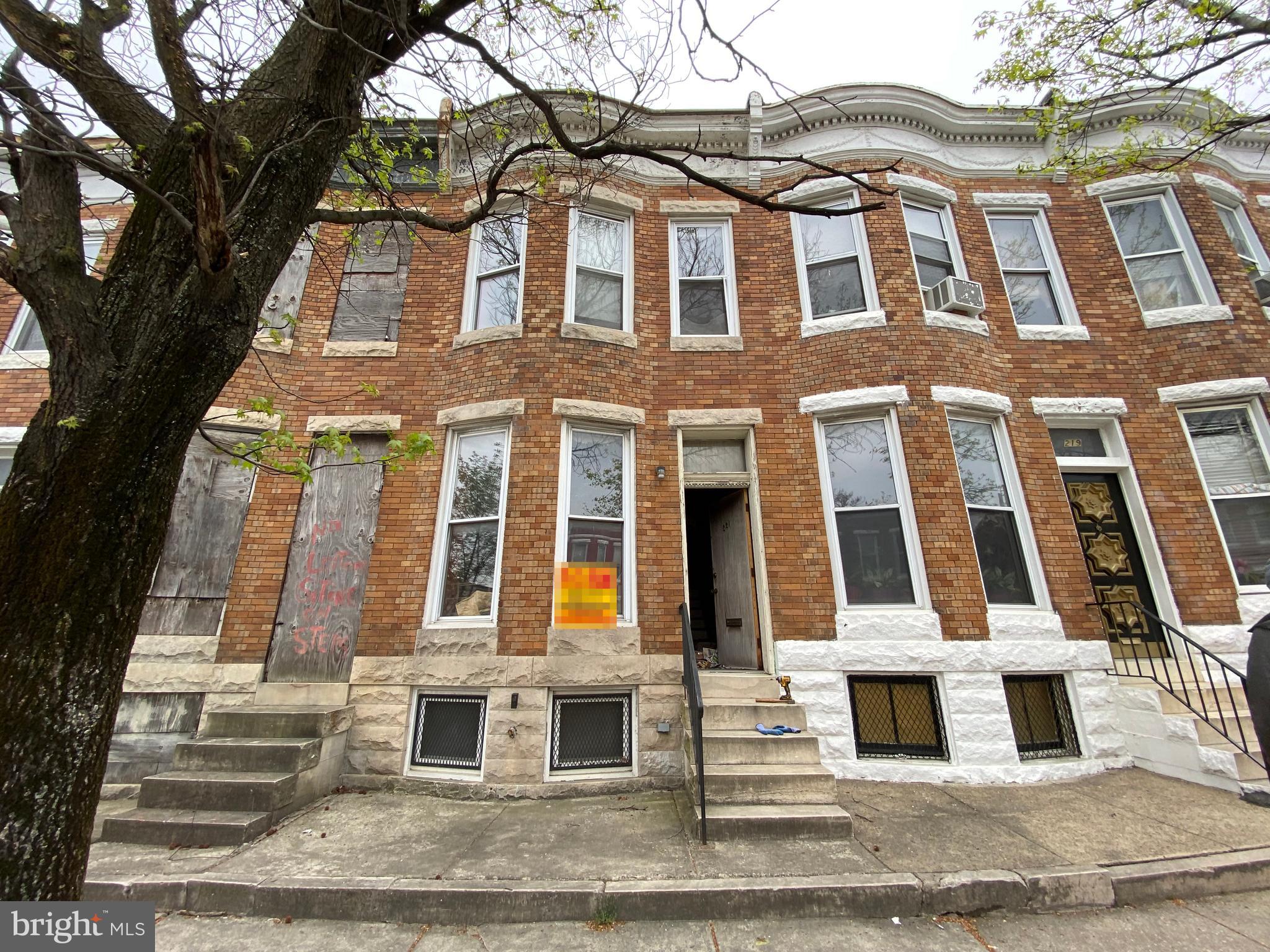 HOUSING AUTHORITY OF BALTIMORE CITY ONLINE AUCTION: Bidding begins 5/25/2021 @ 10:00 AM. Bidding ends 5/26/2021 @ 12:30 PM. List Price is Suggested Opening Bid. Deposit. $3000. 3.5% Buyer's Premium or a $750 Auction Service Fee. For full Terms and Conditions contact the auctioneer's office. 2 Story Townhouse located in the Franklin Square area. In close proximity to Harlem Square Park, Lexington Market. Easy access to major traffic artery U.S. Route 1.