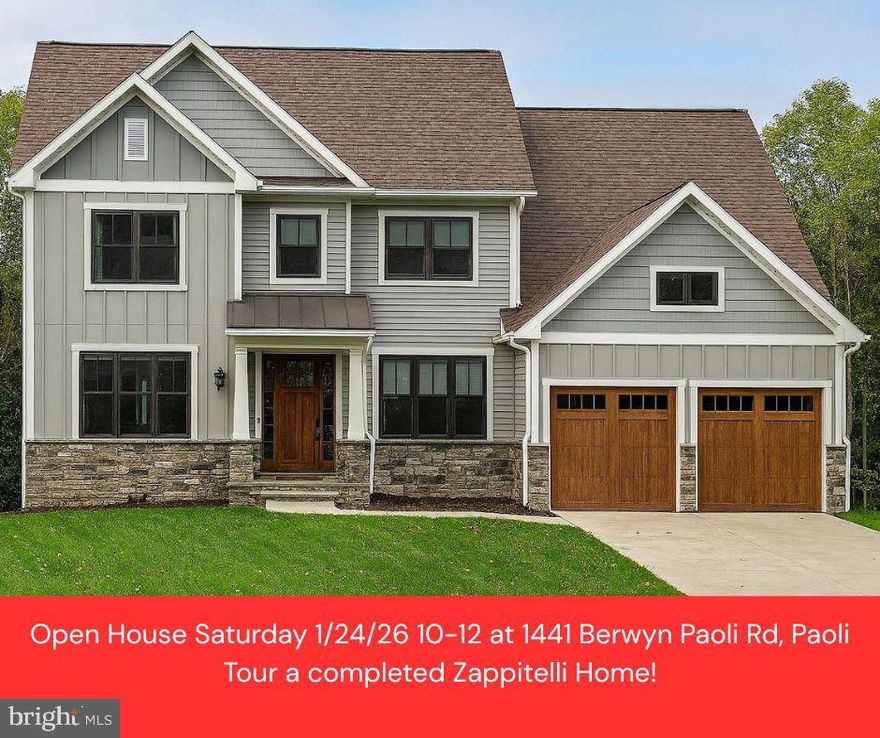 Introducing a rare opportunity for true main-level living in the heart of West Chester—welcome to your custom-built retreat at Timber Mill, an exclusive enclave of just five estate homes nestled on spacious 1+ acre lots. Take advantage of the final homesite remaining! Thoughtfully designed by Zappitelli Homes, this residence offers the perfect blend of timeless European elegance and modern functionality, centered around a luxurious first-floor primary suite and smart, open-concept layout.

With over 3,800 square feet of living space, this home offers everyday ease and sophistication from the moment you arrive. Open the front door to a dramatic two-story foyer flanked by a formal dining room and a dedicated first-floor study, ideal for working from home or quiet reading. Just beyond, the soaring great room with fireplace flows effortlessly into the gourmet kitchen and light-filled breakfast room. You’ll love the oversized island, walk-in pantry, and built-in drop zone just off the 3-car garage—thoughtful details that elevate daily life.

At the heart of the home is the expansive first-floor owner’s suite, offering two large walk-in closets and a luxurious bath with dual vanities and walk-in shower. Optional configurations allow for additional guest accommodations or expanded bath layouts, including a full first-floor guest suite for multi-generational living or hosting in comfort.

Upstairs, three generously sized bedrooms, two full bathrooms, and a spacious bonus room provide flexibility for guests, hobbies, or additional living space. There’s also the opportunity to finish the daylight basement with multiple large recreation areas, a bath, or even a media room—customizable to your needs.

Outside, enjoy the privacy and potential of your one-acre+ homesite, perfect for a future pool, garden, or outdoor kitchen. And with no builder-grade shortcuts, you'll benefit from extensive included features like premium cabinetry, quartz or stone countertops, wide-plank flooring, and generous design allowances—so you can personalize your finishes without surprise upgrade charges.

Just minutes from the restaurants, shops, and charm of downtown West Chester, this is your chance to own a high-quality, highly functional new construction home designed for both beauty and practicality. If you’ve been waiting for first-floor living without compromise—this is it.  GPS - 301 Reservior Rd, West Chester