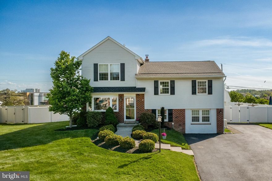 Welcome to 225 Arundel Avenue in Horsham. This split level home was expanded in 2005 to improve the flow and functionality. It includes a beautiful 1st level great room with gas fireplace and luxury vinyl plank flooring, a gorgeous primary suite (3rd level) with walk-in closet, newer paint and vinyl plank flooring, an attached bath which includes a toilet room, a soaking tub and a huge tiled shower with new shower doors. The bonus room (the 5th bedroom) is located on this level and can also be used as an office, a library or nursery. The other 3 bedrooms are located on the 2nd level and have all been freshly painted. New carpeting was just installed in 2 of the bedrooms, as well as the hallway and stairs. The hall bath was fully remodeled in 2018. Back down on the first level are the kitchen with crown molding, stainless appliances, professionally painted cabinets, and the dining room with hardwood floors and crown molding. If you love light, you will swoon over the amount of natural light this level gets through an abundance of windows! The lower level living space can be used as a second family room, playroom, gym or whatever fits your needs. The powder room and freshly painted laundry room are also located here. This home also has 2 attics! Outside enjoy a nice big back yard with patio area, newer vinyl fencing (1/2023), fire pit (4/2024) and hardscaping with lighting (5/2021). There is also a huge garage shed for all your lawn equipment and extra storage! So many outdoor activities to be enjoyed in this space! Included in this home are the washer and dryer, refrigerator, and raised garden beds. This home is truly turnkey as the sellers took care of all the big ticket items: Roof (3/2024), 2 HVAC systems (8/2023), Vinyl Fencing (1/2023), Water Heater (5/2023), Whole House Generator (6/2023),  Dishwasher (May 2025) and newer Garbage Disposal. Plenty to be enjoyed in Horsham Township with lots of parks, walking trails, award winning schools, restaurants and shopping. Convenient to turnpike, major roadways, and public transportation including Septa rail lines in Hatboro or Warminster. The brand new Keith Valley Middle School construction is nearly completed.