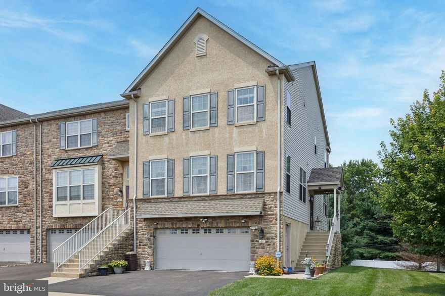 Welcome to this beautifully maintained end-unit townhome located in the highly desirable Emerald Walk community of Bucks County, within the sought-after Neshaminy School District. Situated on a premium corner lot, this spacious home offers 3 bedrooms and 3.5 bathrooms, combining comfort, convenience, and style.  Step inside to find a well-cared-for interior with generous living space, perfect for both everyday living and entertaining. The home features a fully finished walk-out basement, providing additional flexible space for a family room, home office, or guest suite.  Enjoy the convenience of a 2-car garage along with ample additional parking. As an end unit, this property offers enhanced privacy, extended space, and natural light throughout.  With its prime location, thoughtful layout, and standout features, this home is a must-see. Schedule your private showing today!